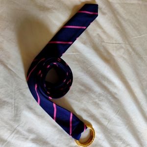 Navy & Pink Ralph Lauren Ribbon Belt